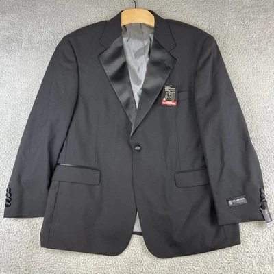 Stafford 44 Short Classic Tuxedo Jacket 100% Wool Black One Button NWT - Image 1 of 4