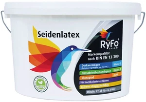 RyFo Colors Seidenlatex zertifiziert Latexfarbe seidenmatt weiß (Größe wählbar)  - Bild 1 von 18
