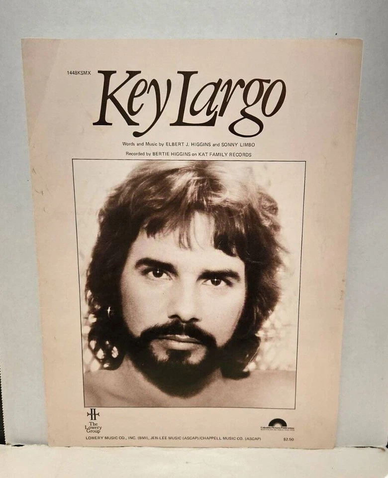 Key Largo by Bertie Higgins Sheet Music Kat Family Records 1981 - Image 1 of 2