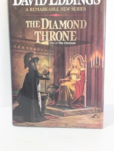 THE DIAMOND THRONE DAVID EDDINGS 1989 HARDCOVER DUST JACKET DECKLED EDGES - Picture 1 of 7