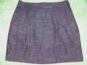 CALVIN KLEIN Black/Gray Stretch Cotton Mini Skirt **Size 0** EUC - Picture 1 of 4
