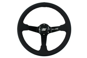 sport steering wheel slide 350mm offset:90mm leather black M-4965 - Picture 1 of 4
