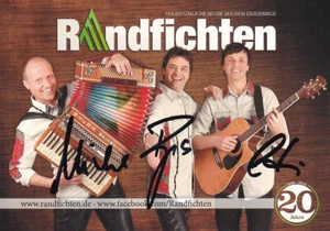 Randfichten - Grupo de música popular de los Montes Metálicos, ¡autógrafo original! - Imagen 1 de 2