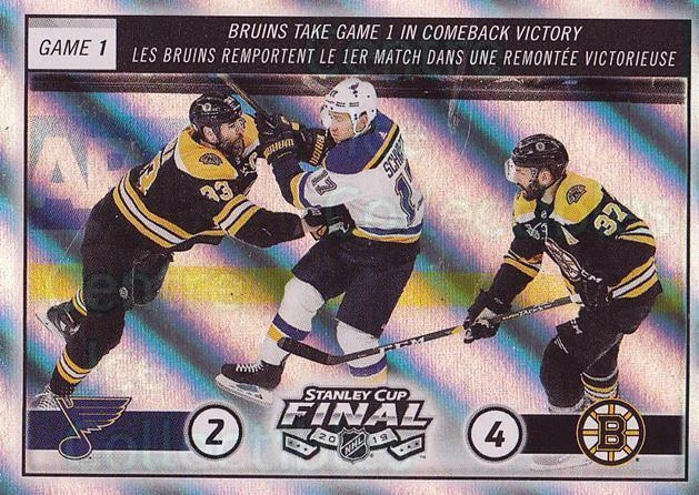 2019-20 Topps Stickers #600 Zdeno Chara, Patrice Bergeron, Jaden Schwartz - Image 1 of 1