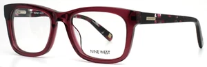 NINE WEST NW5103 603 Crystal Bordeaux Womens Square Eyeglasses 51-18-135 B:39 - Picture 1 of 14