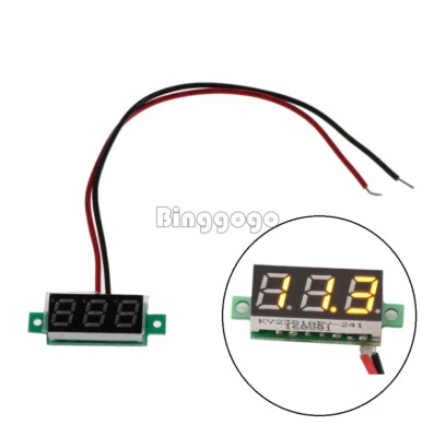 0.28" 2 Wire Mini DC Digital Panel Voltmeter Panel Mount LED Voltage Yellow - Bild 1 von 4