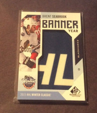 2016-17 Upper Deck SP Game Used  Brent Seabrook BANNER YEAR Winter Classic