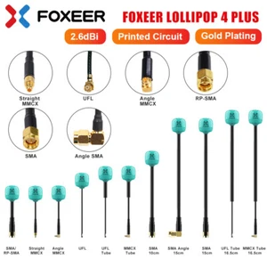 FOXEER FPV Antenna Lollipop 4 Plus 5.8G 2.6dBi RHCP LHCP SMA for RC FPV Drone - Picture 1 of 32