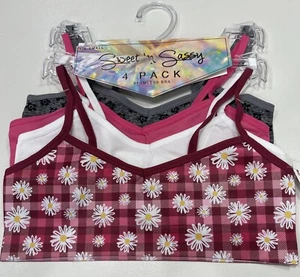 Sweet'n Sassy- Girls Seamless Bra Patterned Multicolored Four Pack- Size 7/8 - Picture 1 of 2