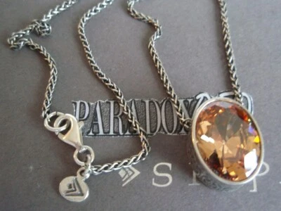 Collar SILPADA RETIRADO Plata de Ley 925 Facetado Ovalado Champagne Circonita cúbica N1344 LC Foto 1 de 4