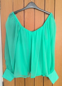 RIVER ISLAND LADIES BLOUSE SIZE 8....Colour:Aqua - Picture 1 of 5