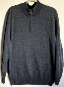 Brooks Brothers 1/4 zip gray wool blend pullover sweater, XXL - Picture 1 of 5