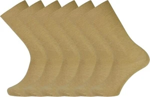 Darkcom Men's Normal DARK BEIGE Comfortable Socks 6pairS SZ. US 10-12 - Picture 1 of 4