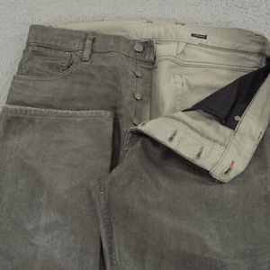 Ralph Lauren Black Label Jeans Mens 36x32 Waxed Denim Straight Fit Designer Polo - Picture 1 of 21