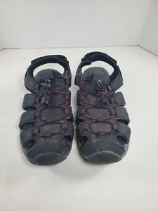 KHOMBU Ashley Womens Size 9M Black Slingback Flat Sport Sandals Bungee Lacing - Picture 1 of 7
