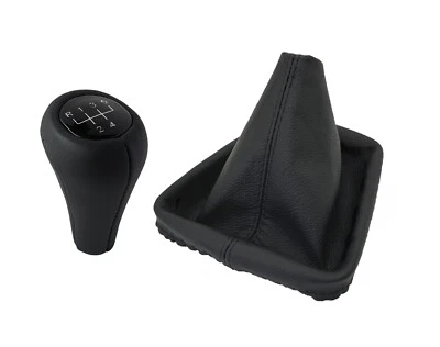 Schaltknauf Hebel 5 Gang Schaltsack Manschette Echtleder für BMW E46 E36 E34 E30 - Bild 1 von 4