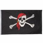 3x5' Jolly Roger Pirate Bandana Czerwony kapelusz Czaszka Krzyżowe kości Flaga 3'x5' Baner domowy