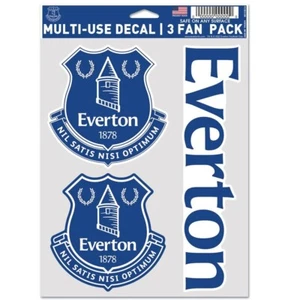 Everton FC Set of 3 Die Cut Decal Stickers Perfect Cut 3x3 Inches UTFT