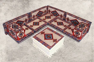Sark Kösesi, Orientalische Sitzecke, Orientalische Sitzkissen, Kelim, 12-tlg.🌟✅ - Bild 1 von 3