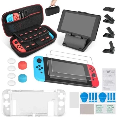 Pack d'accessoires 13 en 1 pour Nintendo Switch coque housse film de protection - Photo 1/4