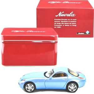 Fiat Alfa Romeo 1996 NUVOLA Blue 1:43 Die-Cast Solido-Car in Collectors Tin Box - Picture 1 of 4