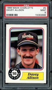 1988 Maxx Charlotte Misc #5 Davey Allison PSA 9 *d3