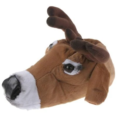 Elch Hirsch Tier Hausschuhe Pantoffel Schlappen Kuscheltier Plüsch Damen Herren - Bild 1 von 4