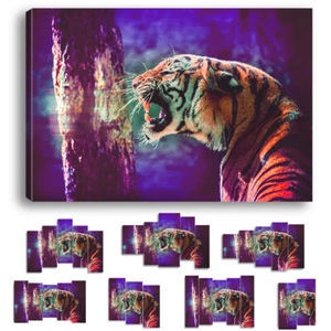 Painting Fabric Printed Tiger - TIG-09 - Canvas Paintings with Tags - Foto 1 di 60