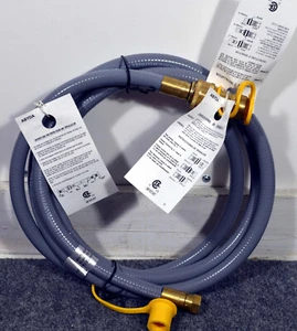 ABYDA -New Outdoor Gas Hose - 1/2" Natural Gas - Max. WP 1/2 PSI - 10' L - Picture 1 of 3