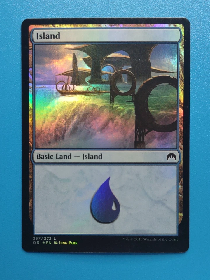 MTG 1x FOIL Island (257) NM Magic Origins Basic Land - Image 1 of 1