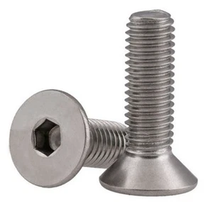 Viti a testa esagonale piatta svasata M8 M10 in acciaio inox 316 A4 - Foto 1 di 8