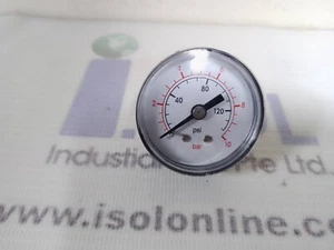 New Pressure Gauge 10Bar / 120PSI Center Back Mount Brass 1/2NPT Industrial - Picture 1 of 7