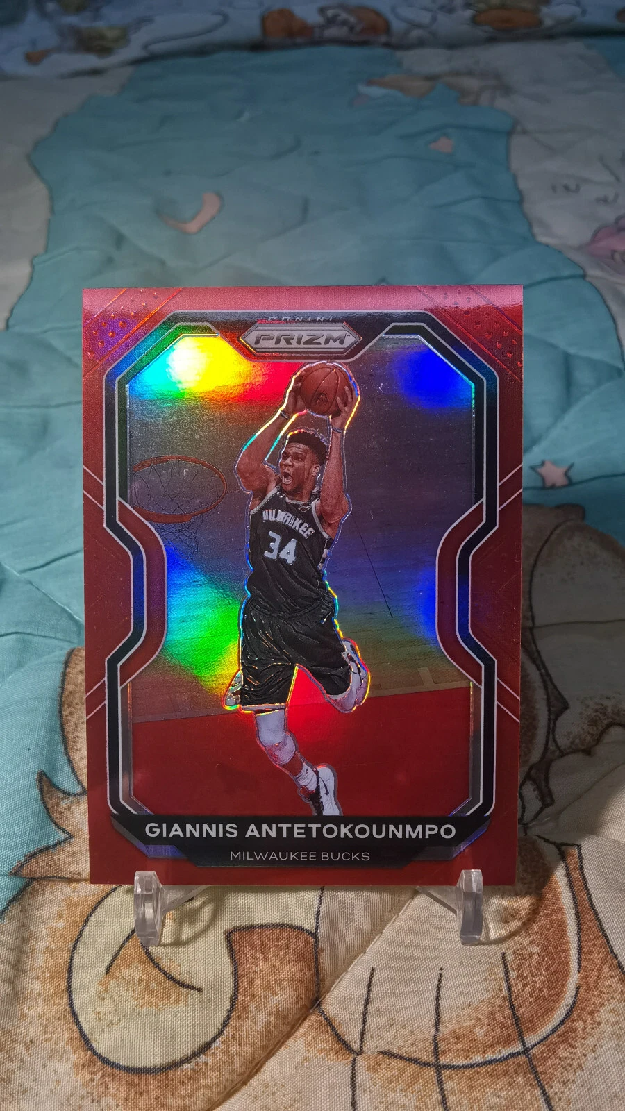 2020-21 Panini Prizm Giannis Antetokounmpo #111 Red Prizm /299 MVP