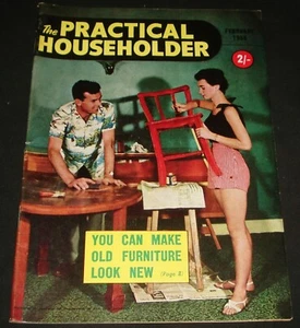 PRACTICAL HOUSEHOLDER AUSSIE MAG 1958 FEBRUARY #12 Retro Handyman Do It Yourself - Picture 1 of 5