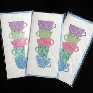  NEW Handcrafted Pop up Teacup Blank Any Occasion Invitation CARD+Envelope Set 3 - Picture 1 of 5