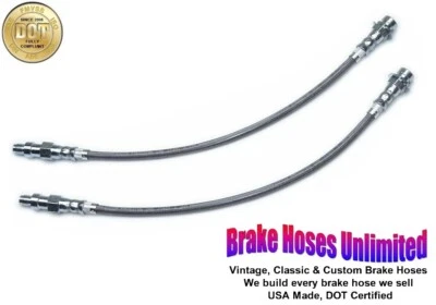 REAR STAINLESS BRAKE HOSES Chevrolet Corvair Truck 1961 1962 1963 1964 1965 - Image 1 of 2