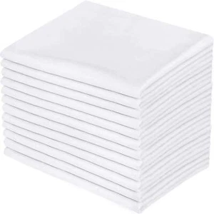 White Standard / Queen Pillowcases Set of 12, Percale Heavy Quality Pillowcase w - Picture 1 of 3
