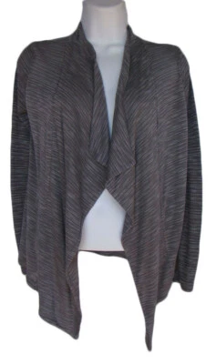 SPLENDID Size 14 Heathered Gray Drape Front Cardigan Sweater NWT $68 - Image 1 of 3