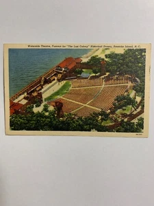 Postcard NC Roanoke Island Waterside Theatre Linen 1940s - Picture 1 of 2
