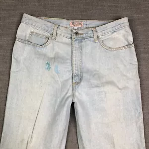 VTG GUESS Jeans Mens 32x29 Light Wash USA Georges Marciano Repaired 80s Tag 36 - Picture 1 of 18
