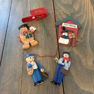 Lote De 5 Adornos De Navidad Temáticos De Colección USPS Correo Postal Carrier (XM8) - Imagen 1 de 7