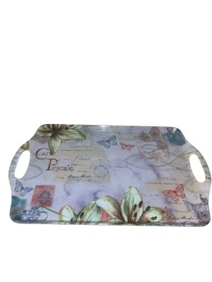 French Inspired Large Melamine serving tray with handles. 30 x 48cms. - Image 1 of 4