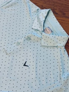 Camisa polo de golf Callaway para hombre M mediana con estampado geométrico Opti Dri elástica - Imagen 1 de 7