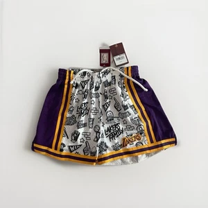 Pantalones cortos Mitchell & Ness Los Angeles Lakers NBA Doodle para mujer - Imagen 1 de 6