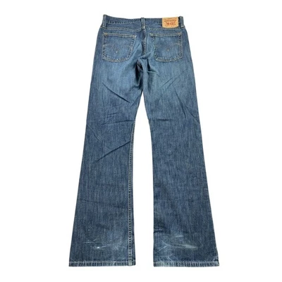 Jeans masculino Levis 527 32x34 azul bootcut baixo desbotado lavagem média Y2K - Imagem 1 de 4