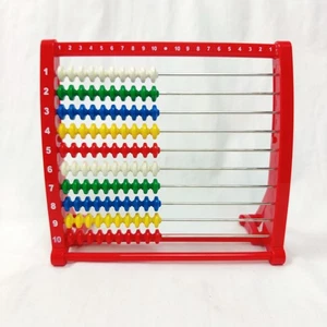 Gigo Zahlenraster Lernabakus 10 Reihen 100 Perlen 5 Farben Kinder Bildung  - Bild 1 von 6