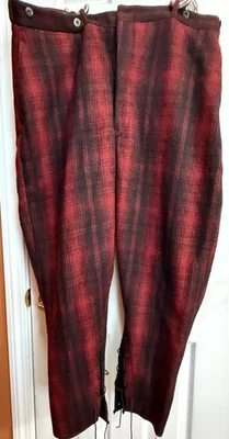 VTG Woolrich Heavy Weight Hunting Pants Red Buffalo Watch Plaid Approx Sz 36/38 - Image 1 of 4
