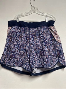 Lands End Damen Paisley Badeshorts 20W Nylon/Elasthan Navy Multi - Bild 1 von 9