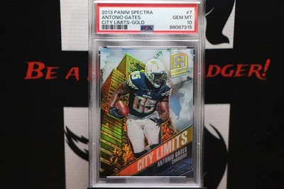 2013 Panini Spectra Antonio Gates City Limits Gold #7 /10 PSA 10 POP 1 - Image 1 of 2