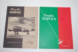 Original 1947/48 Douglas DC-6/DC-4 Aircraft Service Booklets (2 ea. as 1 lot) - Picture 1 of 16